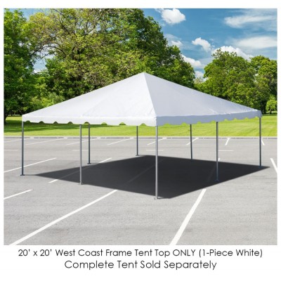 Party Tents Direct 20x20 Outdoor Wedding Canopy Event Tent Top ONLY, Red, White and Blue   